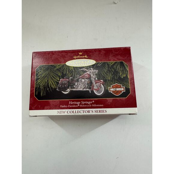 Vintage Hallmark Keepsake Christmas Ornament Heritage Springer Harley Davidson - Picture 1 of 7